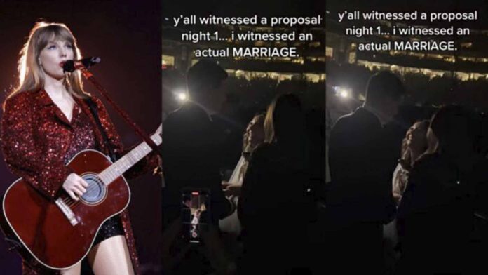 Pareja se casa en pleno concierto de Taylor Swift