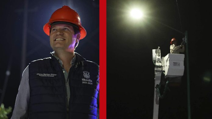 Entrega Alfonso Martínez nueva iluminación en Ramal Camelinas