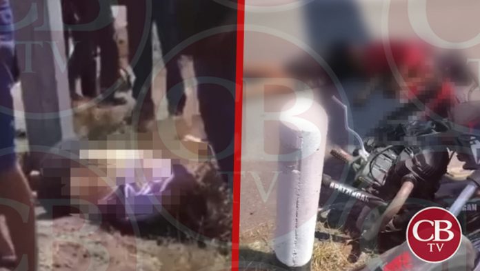 Se mata pareja al derrapar su moto en la Apatzingán-Cuatro Caminos