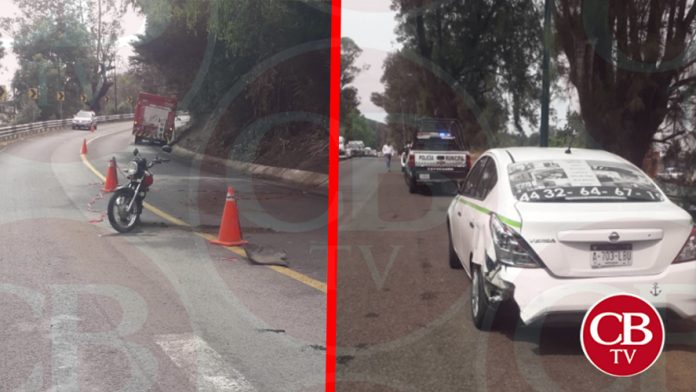 Motociclista muere al chocar un auto en la Morelia-Pátzcuaro