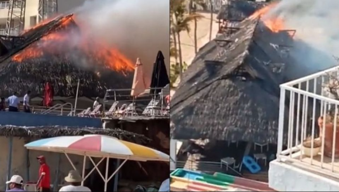 Reportan incendio en El Rollo de Acapulco, Guerrero