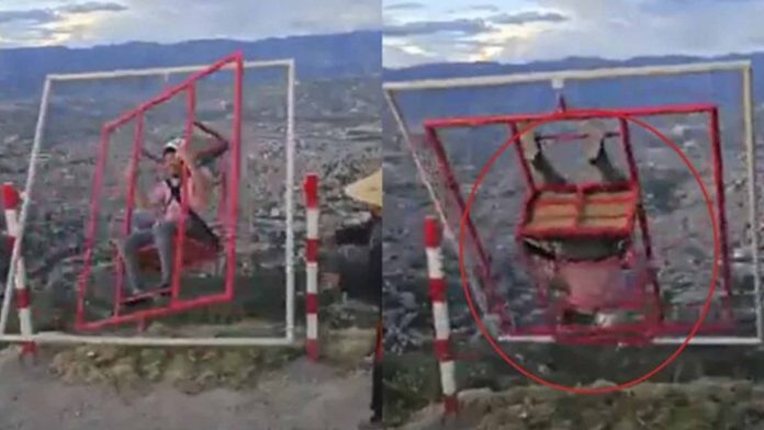 Juego mecánico se rompe y joven cae a barranco en Perú