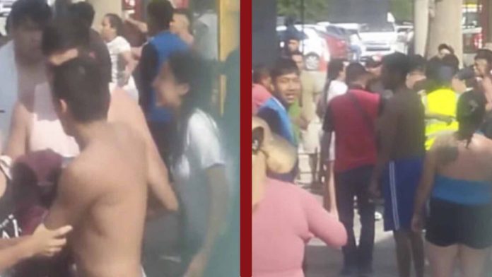 VIDEO: Hombre orina en balneario y provoca una pelea 
