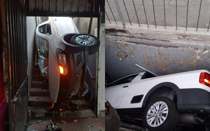 Acababa de tomar clases de manejo: conductor que cayó en paso a desnivel y volcó en Tlalpan