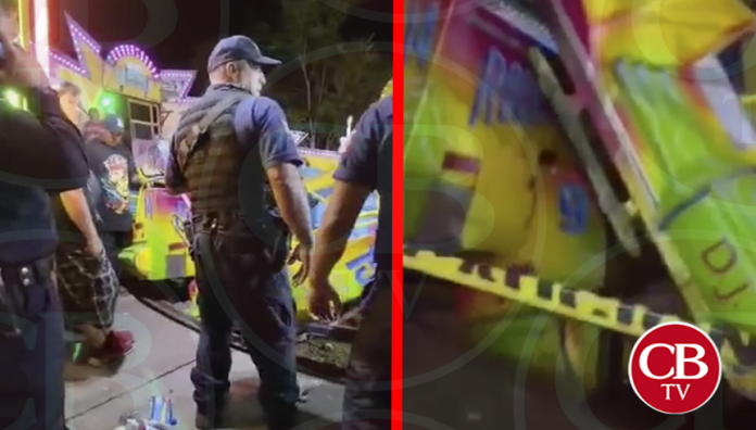 Personas heridas al soltarse de sus rieles juego mecánico en Coalcomán