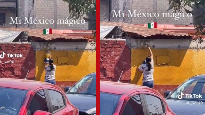 ¡México mágico! Mujer licúa en conexión que se encontró en la calle