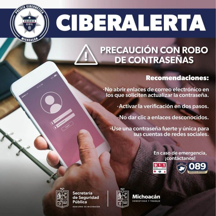 Alerta por robos de contraseñas de redes sociales en Michoacán