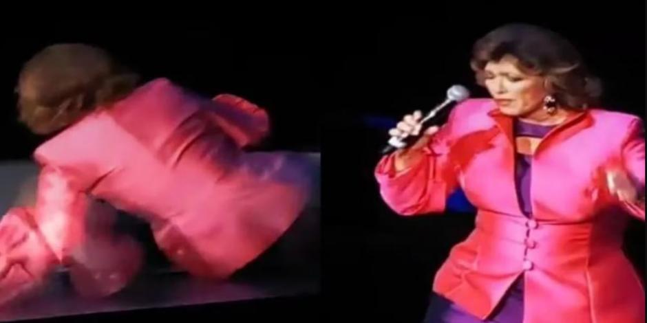 VIDEO: Angélica María se cae a medio concierto en el Auditorio Nacional VIDEO: Angélica María se cae a medio concierto en el Auditorio Nacional