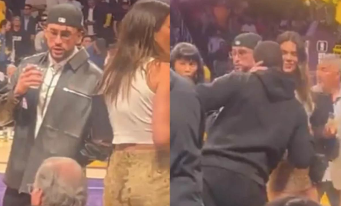 Viral : Bad Bunny es ignorado por Kendall Jenner en partido de la NBA