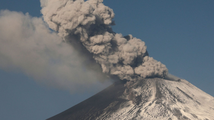 Tras la reciente actividad del Volcán Popocatépetl sube de Amarillo Fase 2 a Amarillo Fase 3
