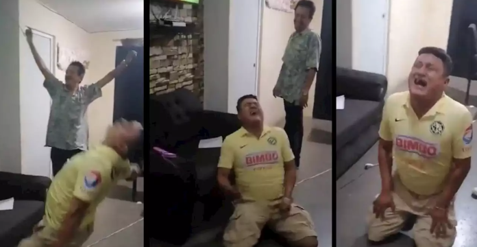 Aficionado americanista llora de alegría tras derrota de Chivas