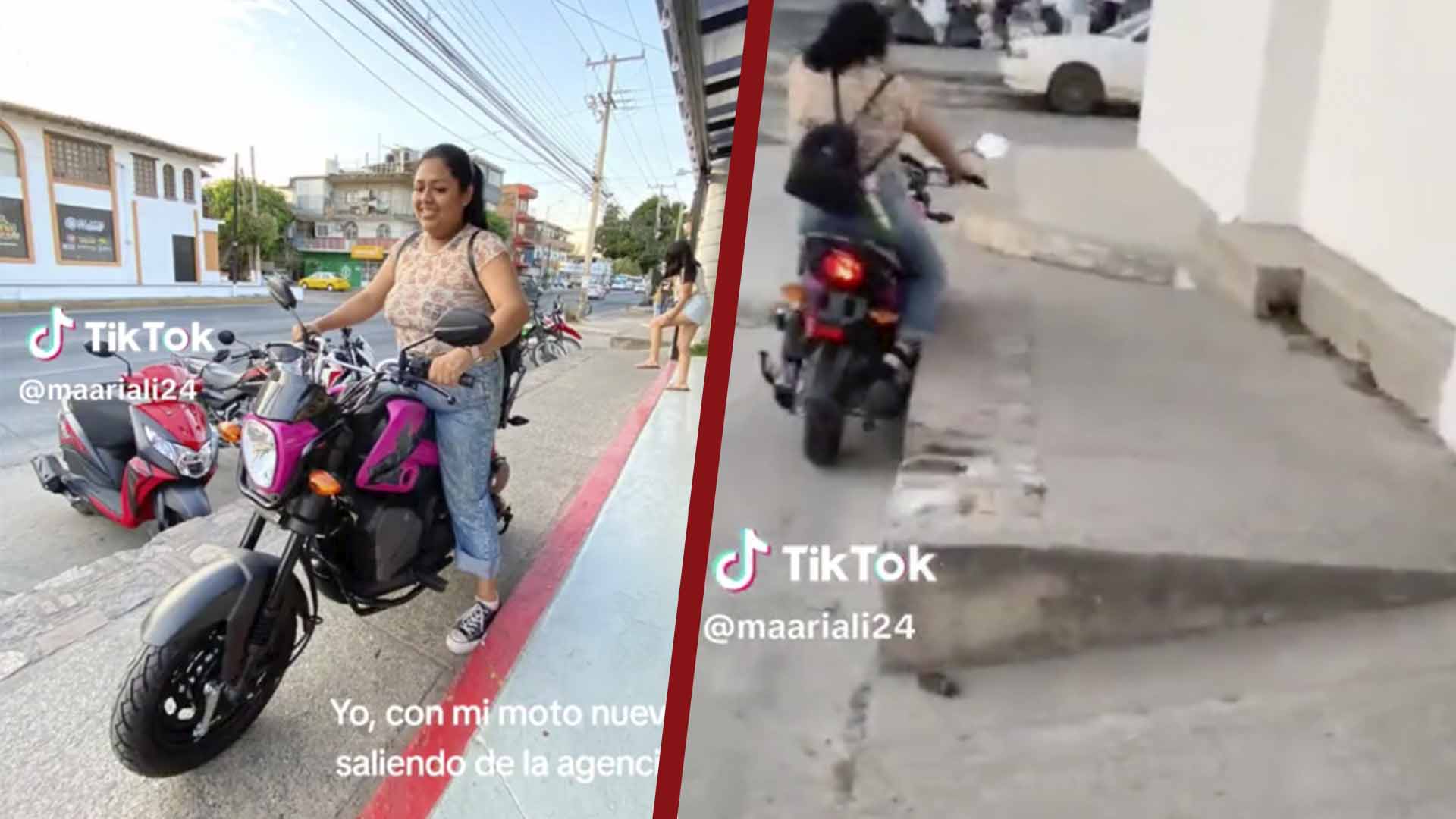 Joven compra motocicleta y la choca al salir de la agencia Joven compra motocicleta y la choca al salir de la agencia