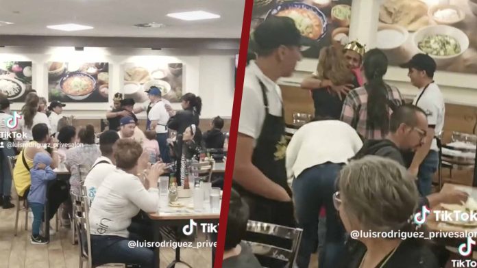 Familia deja a joven plantado en su cumpleaños y meseros lo festejan