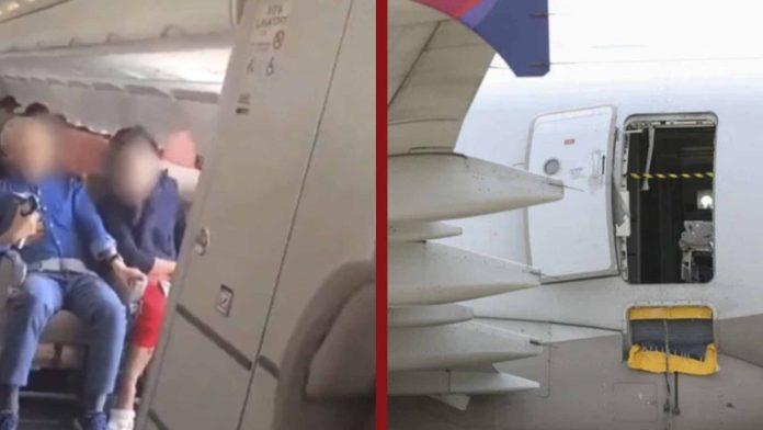 Pasajero provoca caos al abrir la puerta de un avión en pleno vuelo; hay 12 heridos