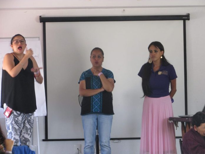 La maestra Liz Vega, una mujer michoacana que desde los 12 años se ha preparado para ser educadora acompañada de la Lengua de Señas Mexicana (LSM)