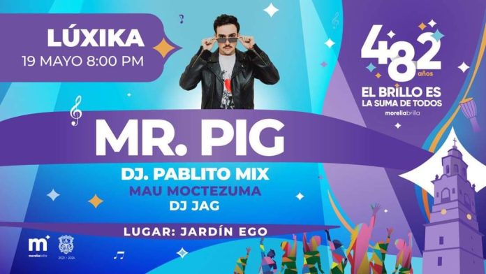 Mr. Pig se suma a la celebración de Morelia