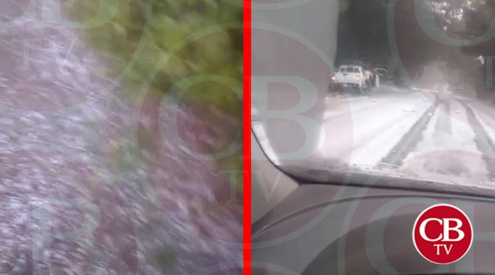 Villa Madero se pinta de blanco con granizada