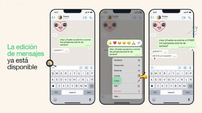 Ya se pueden editar los mensajes de WhatsApp, te decimos cómo