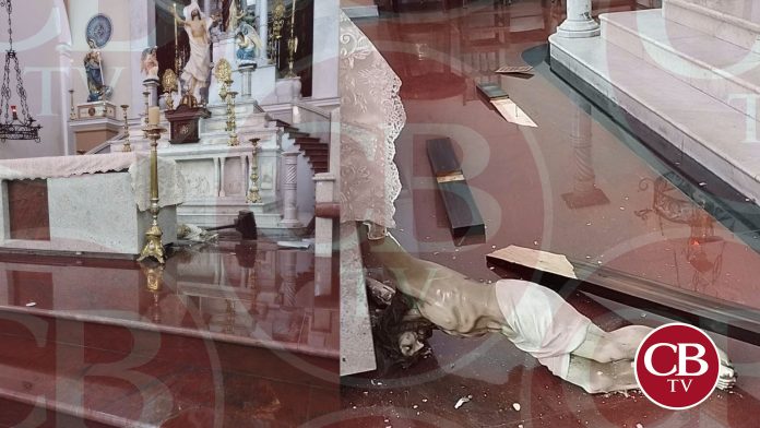 Realizan destrozos en parroquia de Sahuayo
