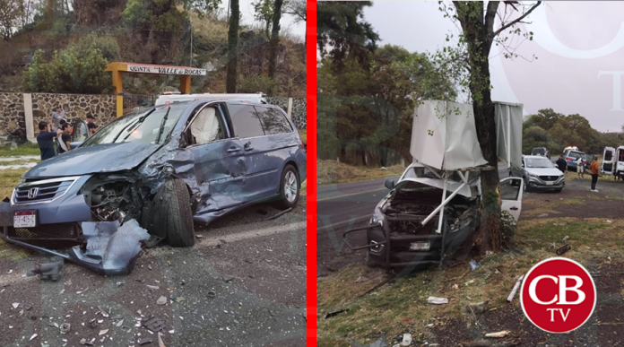 Brutal choque en Zacapu deja cuatro heridos