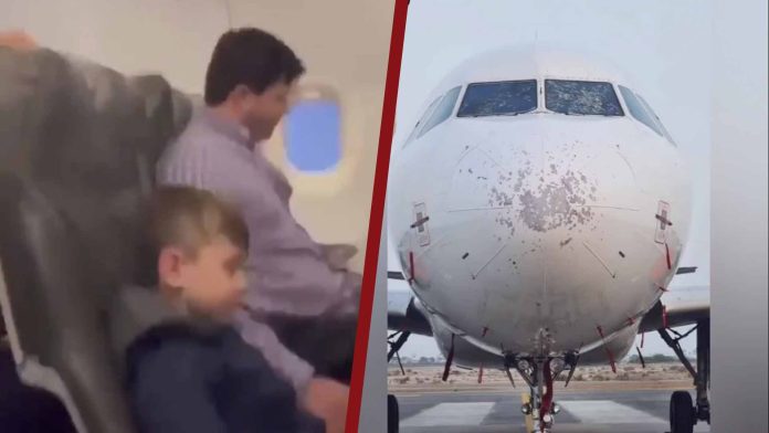 ¡Vuelo de terror! tormenta rompe parabrisas de avión