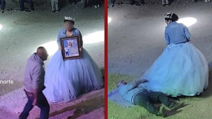 Borracho se cae y arruina vals de quinceañera