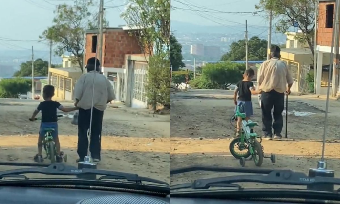 Niño se vitaliza por ayudar a adulto mayor a llegar a su casa