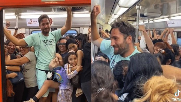 Mujeres acosan a extranjero que subió a vagón exclusivo en el Metro