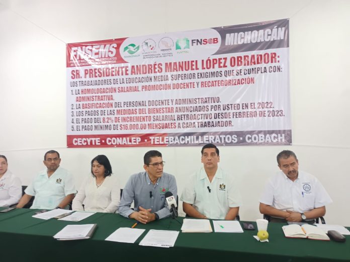 Anuncia FNSEMS paro de labores de Educación Media Superior en Michoacán