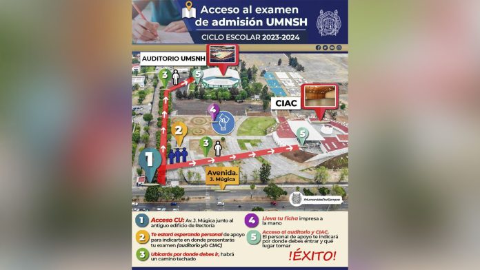 Este fin de semana inicia aplicación de exámenes de nuevo ingreso a la UMSNH