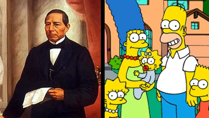 Video: Tiktoker muestra como luciría Benito Juárez si fuera un Simpson