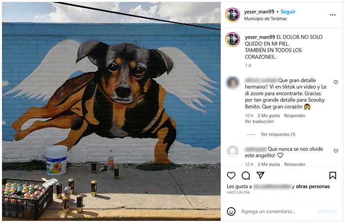 Crean mural en honor a Scooby, perrito asesinado en Tecámac Crean mural en honor a Scooby, perrito asesinado en Tecámac