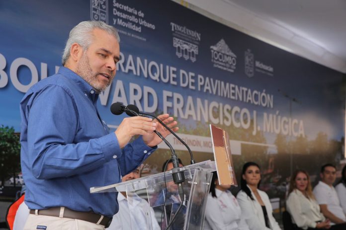 Inicia Bedolla obra regional Faeispum en Tingüindín; beneficiará a Tocumbo y Los Reyes