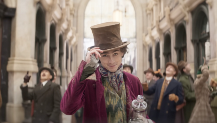 Lanza primer trailer de Wonka de Timothée Chalamet