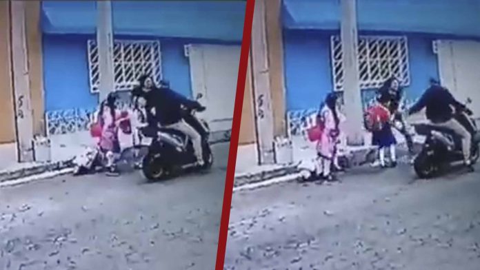 Hombre en moto intenta robarse a una niña 