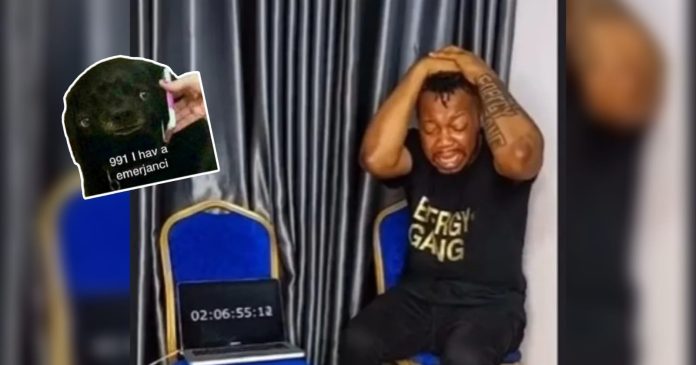 Video: Hombre queda ciego al tratar de romper récord mundial