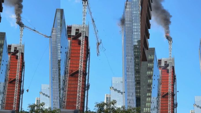 VIDEO: Colapsa grúa de edificio en NY; hay 6 heridos