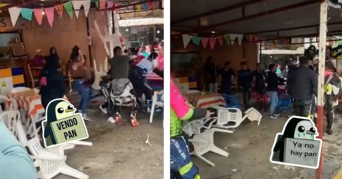 Video: ¡Pelea pelea! en Tres Marías riña entre bikers y comensales