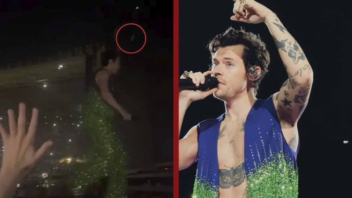 Golpean a Harry Styles en el ojo durante concierto