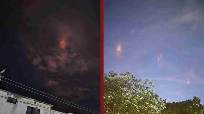 Aparecen extrañas luces en el cielo