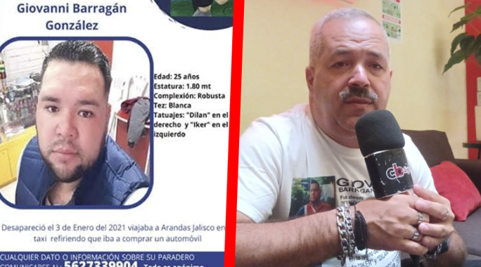 Padre de jóven Giovanni Barragán desaparecido en Jalisco, mantiene la fe de encontrarlo con vida