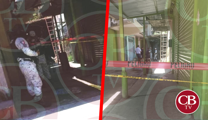 Dejan granada de fragmentación en la basura de un mercado de LC
