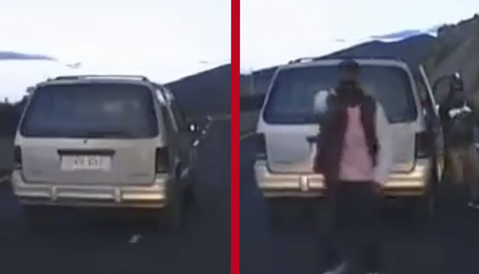 Video: Hombres armados intentan asaltar a familia sobre carretera en Edomex