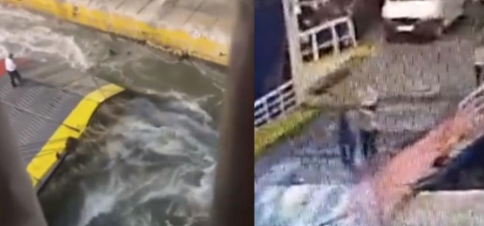 Por llegar tarde a abordar un ferry, la tripulación lo arrojó al mar y muere