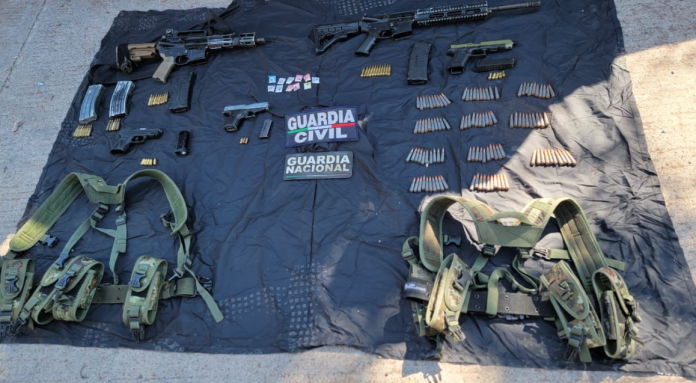 Resultado de acción interinstitucional en Jacona: 7 detenidos con armas, cartuchos y un vehículo