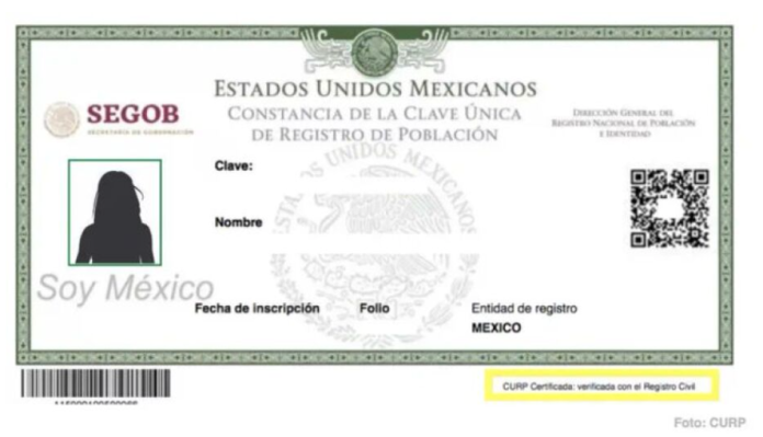 Comisión en Senado aprueba CURP con fotografía y huella