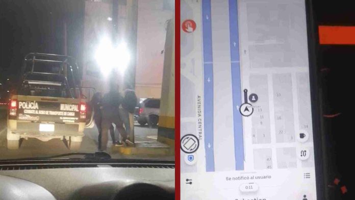 Conductor de Uber graba detención de su pasajero