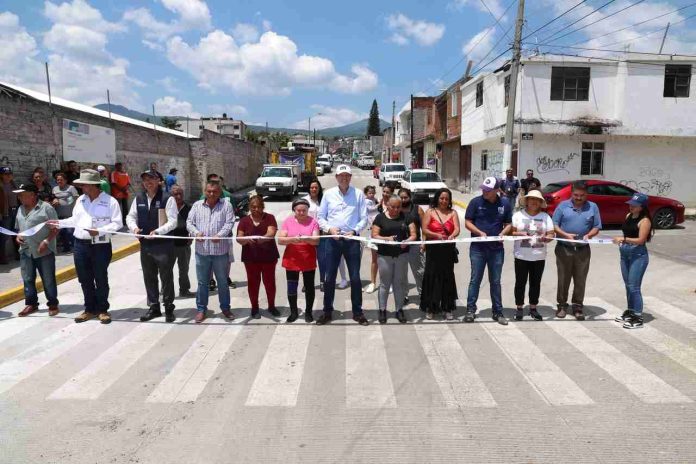 Con obra de pavimentación