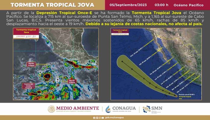 Se crea huracán 'Jova' cerca de costas de Jalisco