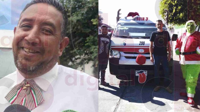Él es Rafa, quien durante 12 años ha caracterizado su combi Ruta Roja